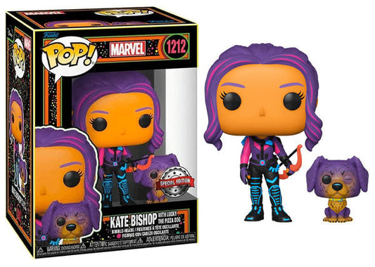 Kate Bishop w/ Lucky the Pizza Dog (Black Light, Hawkeye) 1212 - Special Edition Exclusive