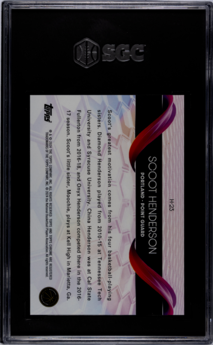 2023-24 Topps Chrome #H-23 Scoot Henderson Helix SGC 10