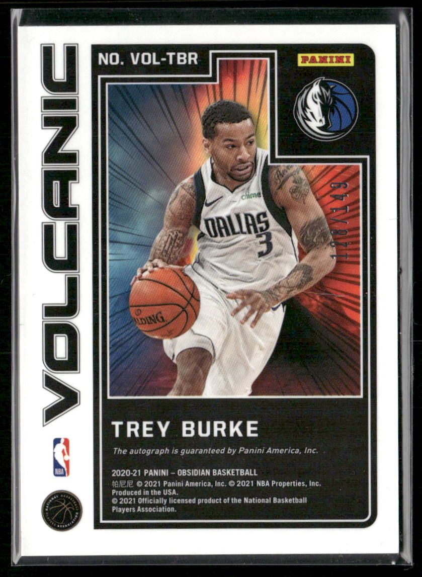 2020-21 Panini Obsidian #VOL-TBR Trey Burke Volcanic Signatures #/149
