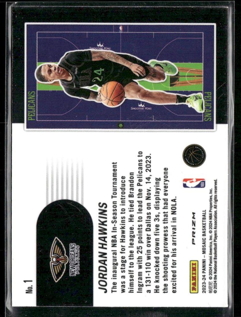 2023-24 Panini Mosaic #1 Jordan Hawkins NBA In-Season Tournament
