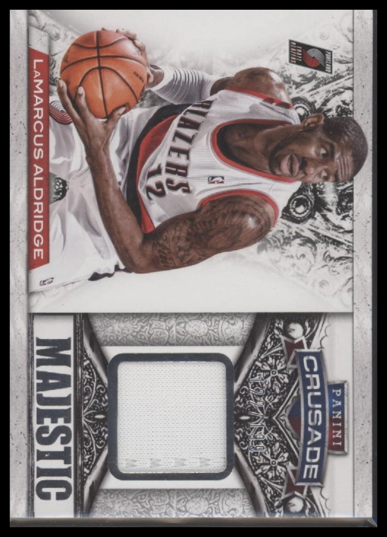 2013-14 Panini Crusade #95 LaMarcus Aldridge Majestic Memorabilia #/199