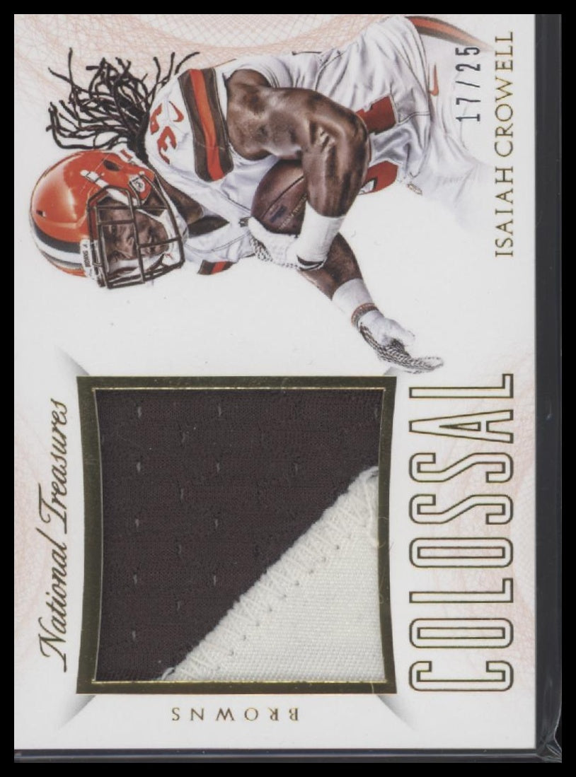 2015 Panini National Treasures Isaiah Crowell Colossal Materials Prime #/25