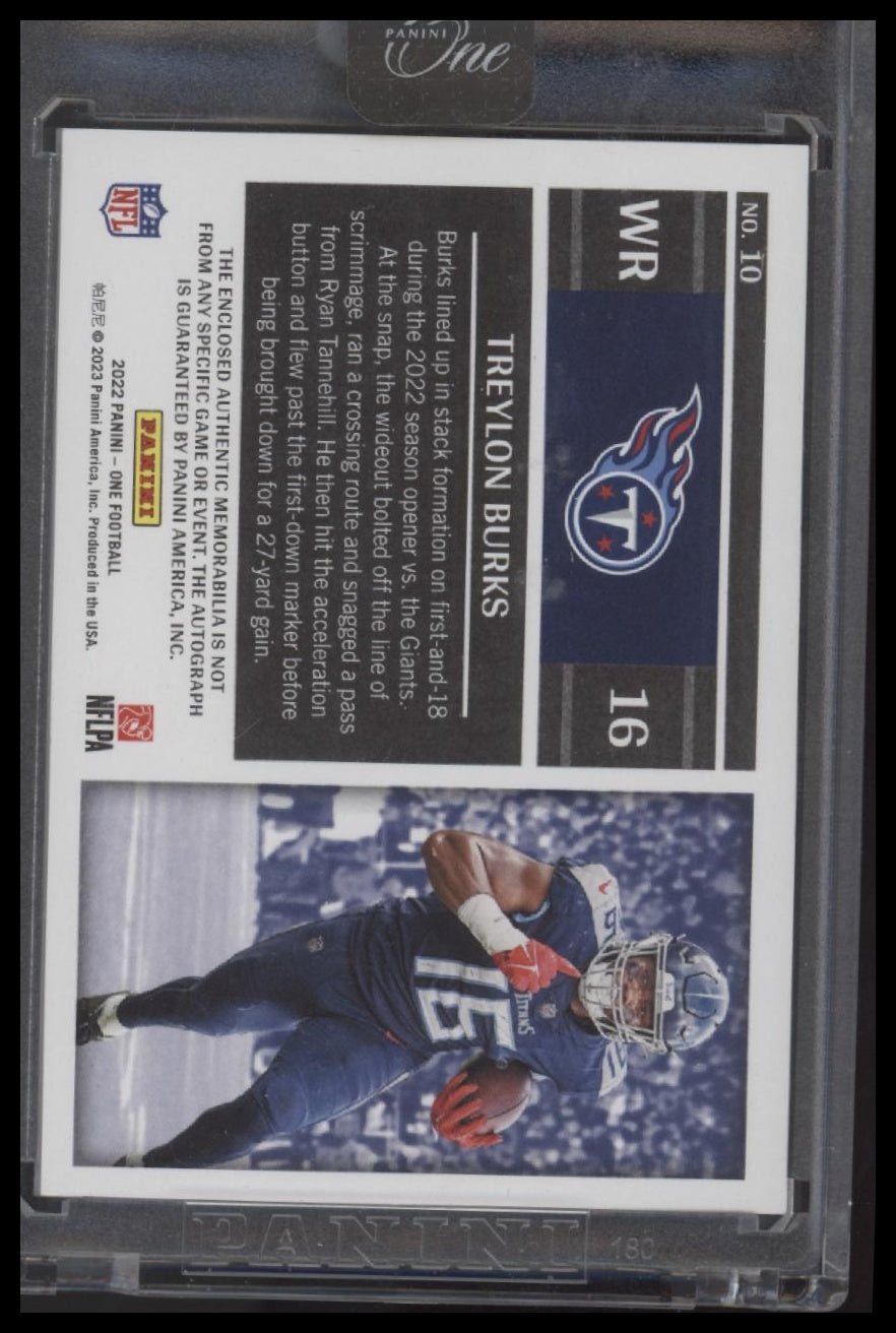 2022 Panini One #10 Treylon Burks #/149