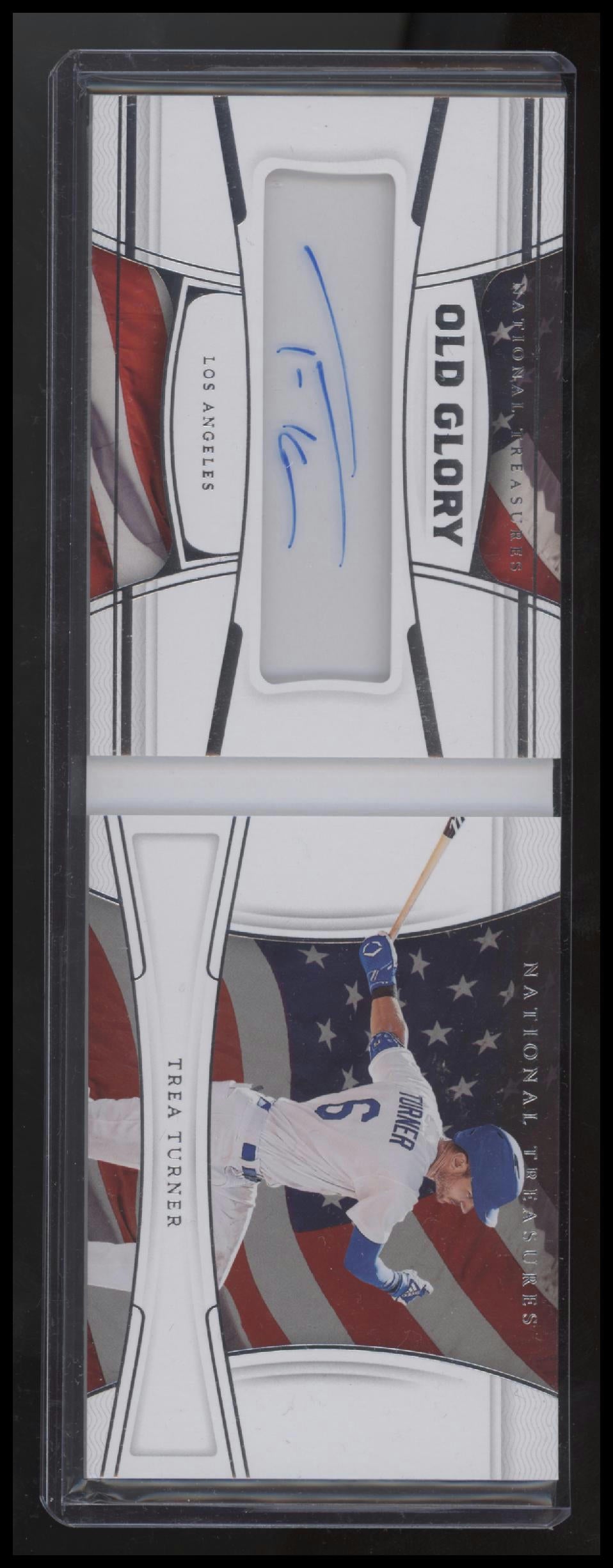2022 Panini National Treasures #OG-TT Trea Turner Old Glory Booklet #/40
