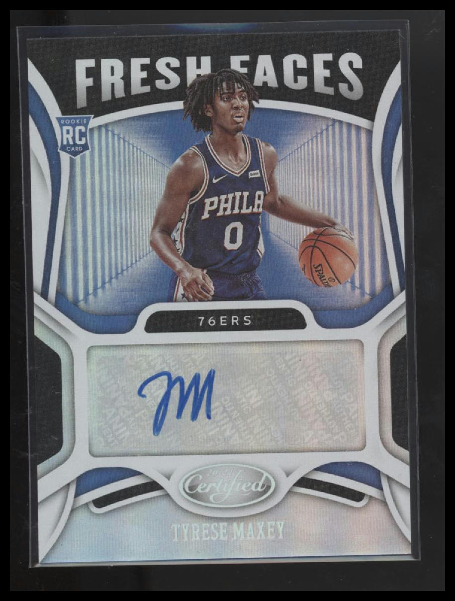 2020-21 Panini Certified #FS-MAX Tyrese Maxey Fresh Faces Signatures