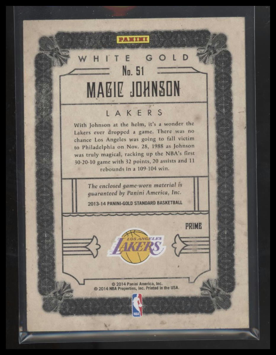 2014-15 Panini Gold Standard Magic Johnson - Patch - 1/10