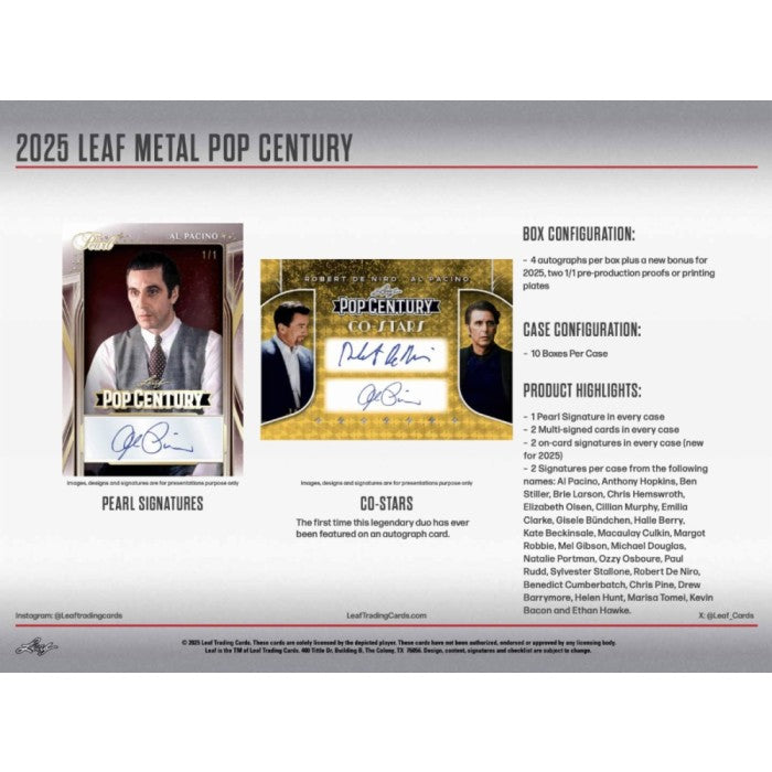 2025 Leaf Metal Pop Century Box