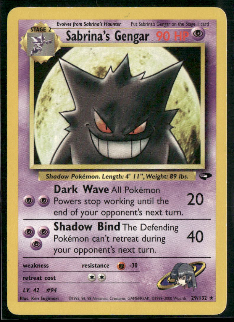 Pokemon Gym Challenge #029/132 Sabrina's Gengar