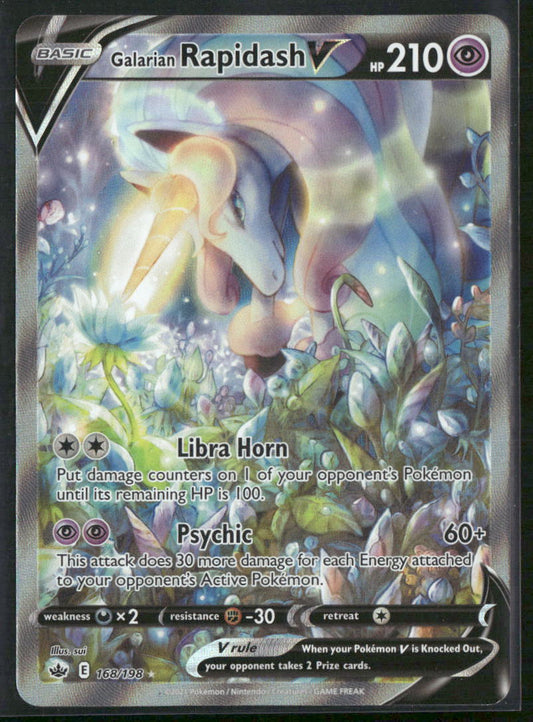 SWSH06: Chilling Reign #168/198 Galarian Rapidash V (Alternate Full Art)