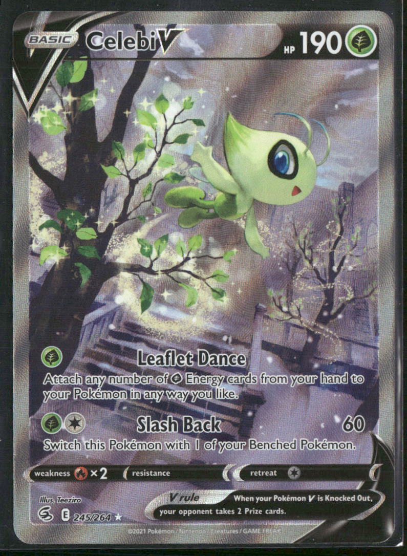 Pokemon SWSH08: Fusion Strike #245/264 Celebi V (Alternate Full Art)
