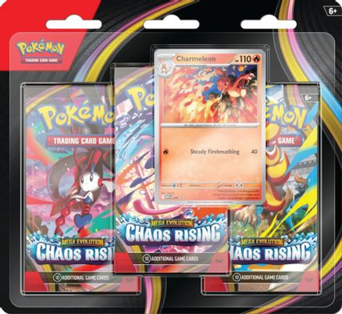 Pokemon TCG: Mega Evolution 04 Chaos Rising 3-Pack Blister