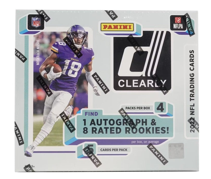 Caja de pasatiempos de fútbol Panini Clearly Donruss 2022