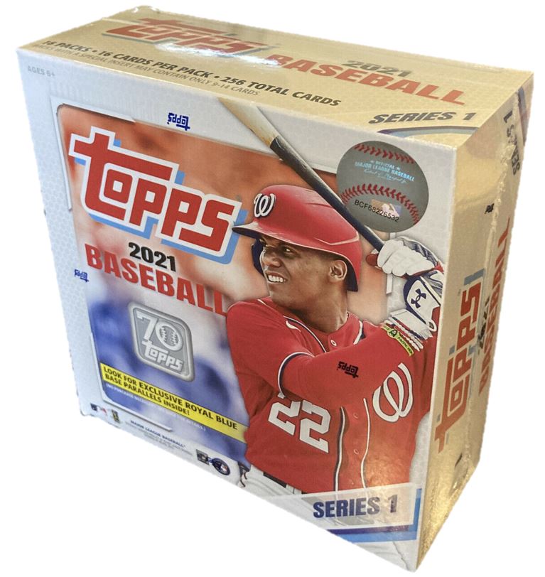 2021 Topps Series 1 Baseball Mega Box - Walmart Version, 16 packs