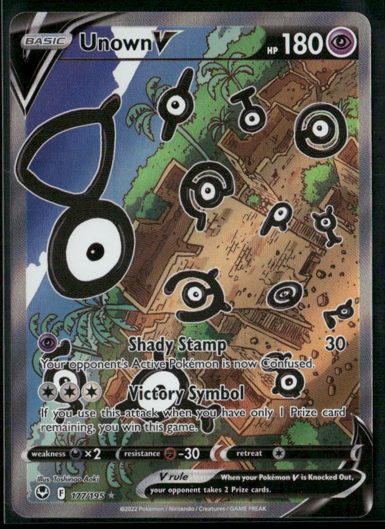 Unown V (Alternate Full Art) SWSH12: Silver Tempest #177/195