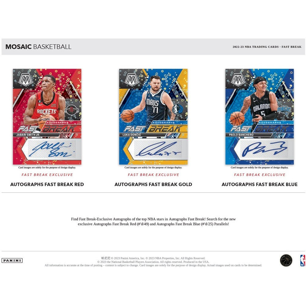 Caja de contraataque de baloncesto Panini Mosaic 2022-23