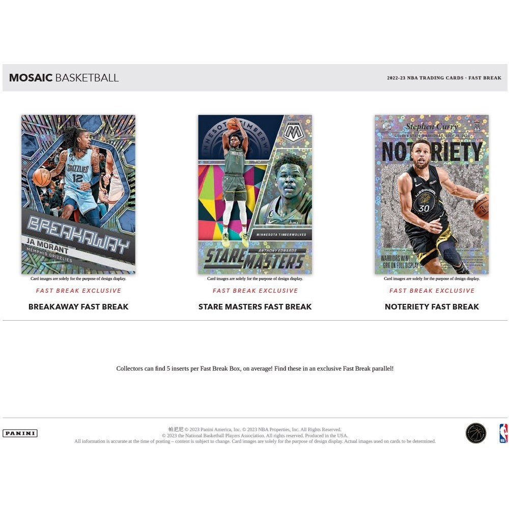 Caja de contraataque de baloncesto Panini Mosaic 2022-23