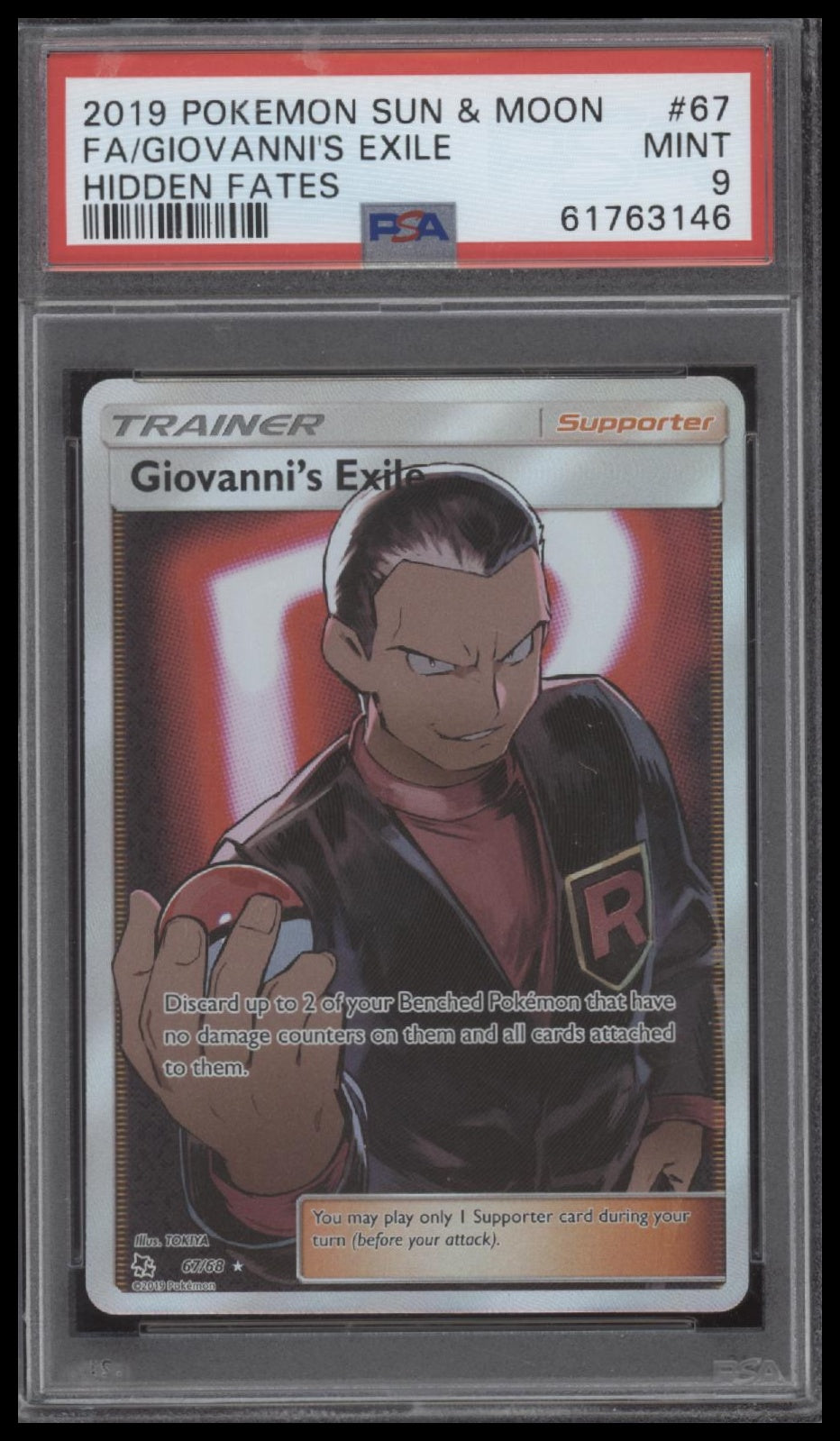 Fa/Giovanni'S Exile 2019 Pokemon Sun & Moon Hidden Fates #67 Hidden Fates PSA 9