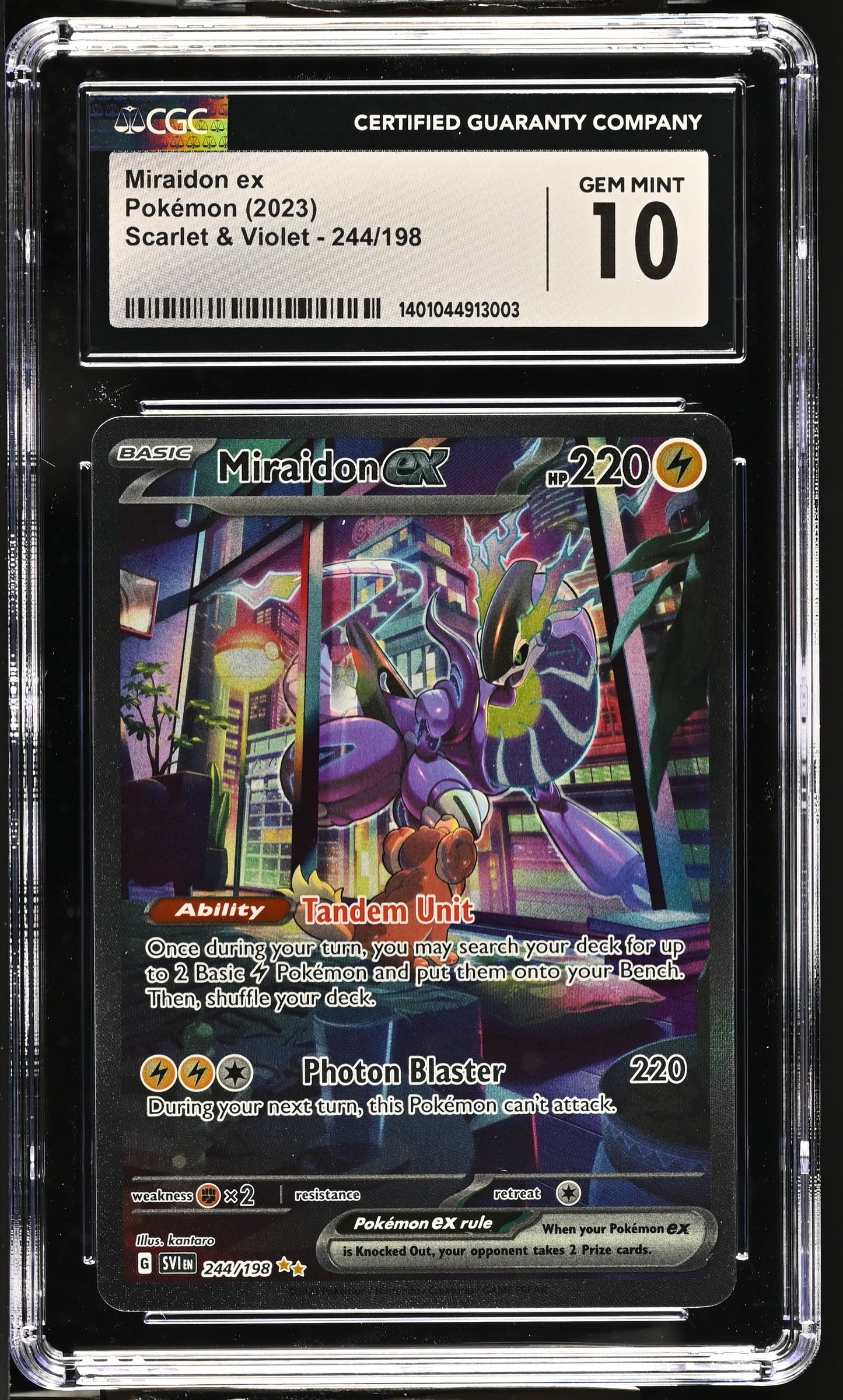 Miraidon ex 2023 Scarlet & Violet #244/198 CGC 10