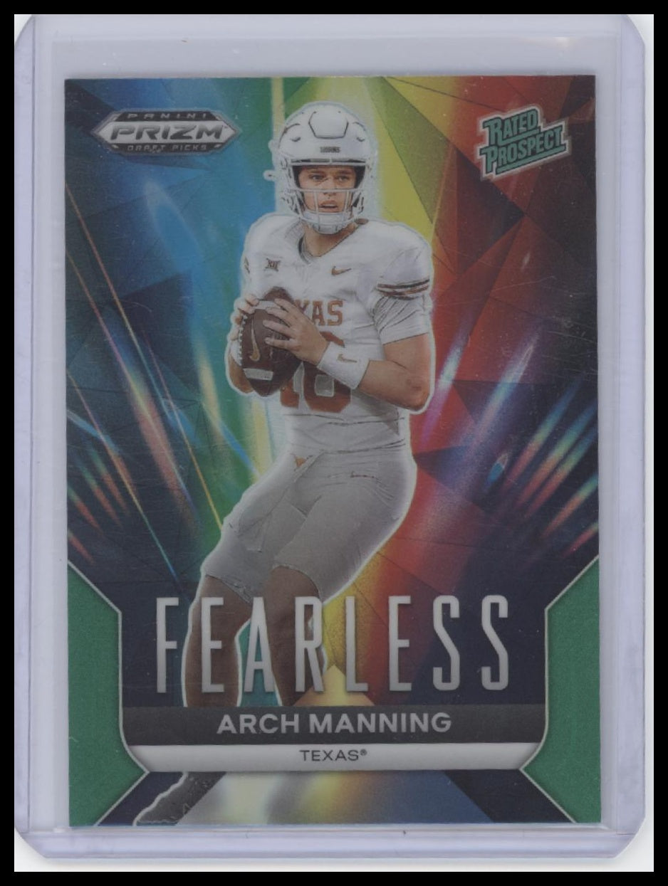 Arch Manning 2024 Panini Prizm Draft Picks #F-AM Fearless Green