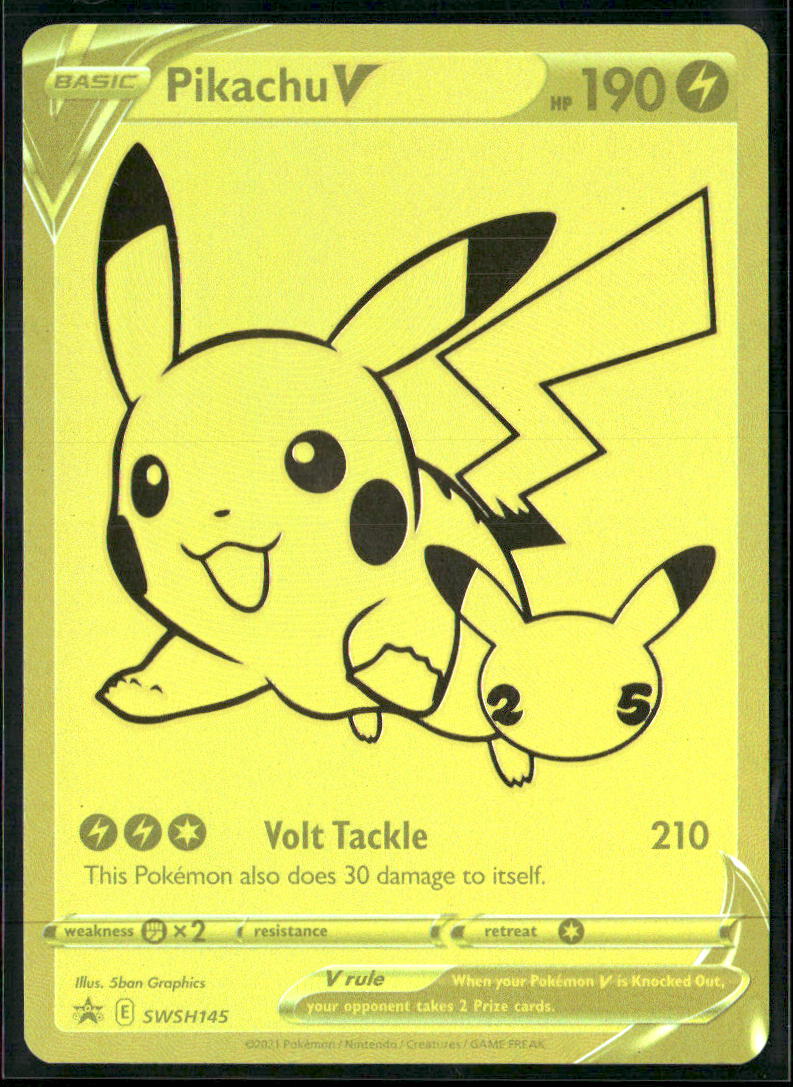 Pikachu V SWSH: Sword & Shield Promo Cards #SWSH145 - Front