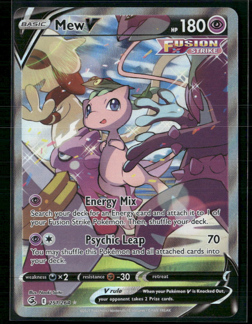 Mew V (Alternate Full Art) SWSH08: Fusion Strike #251/264 - Front