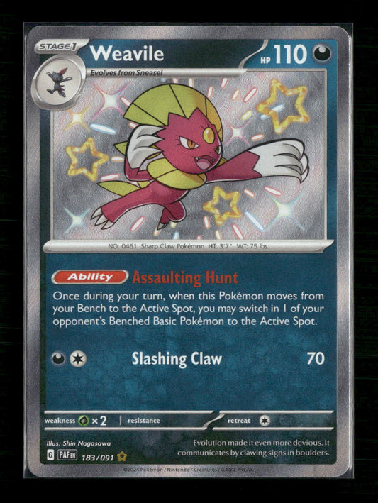 Weavile SV: Paldean Fates #183/091 - Front