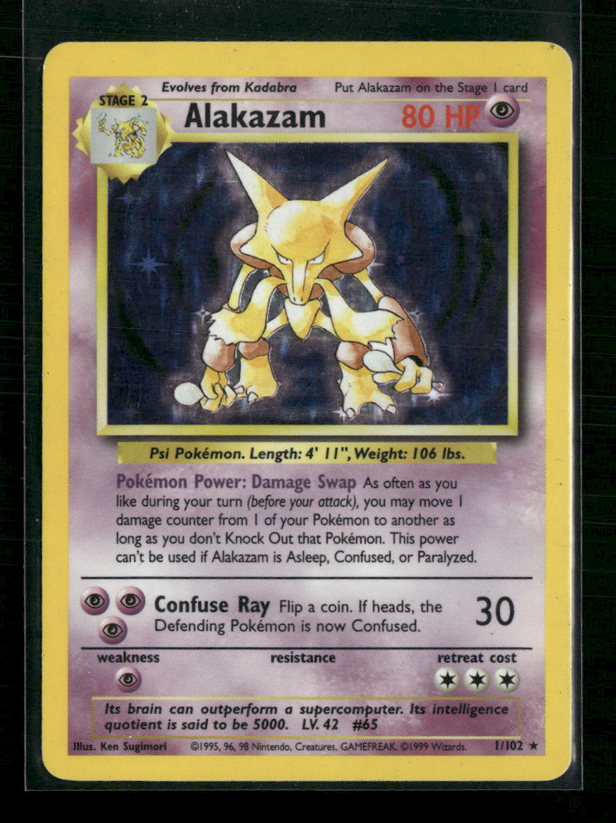 Alakazam Base Set #001/102 - Front