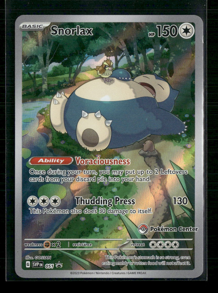 Snorlax SV: Scarlet & Violet Promo Cards #051 - Pokemon Center - Front