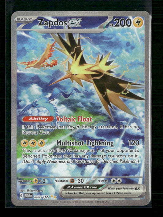 Zapdos ex SV: Scarlet & Violet 151 #202/165 - Front