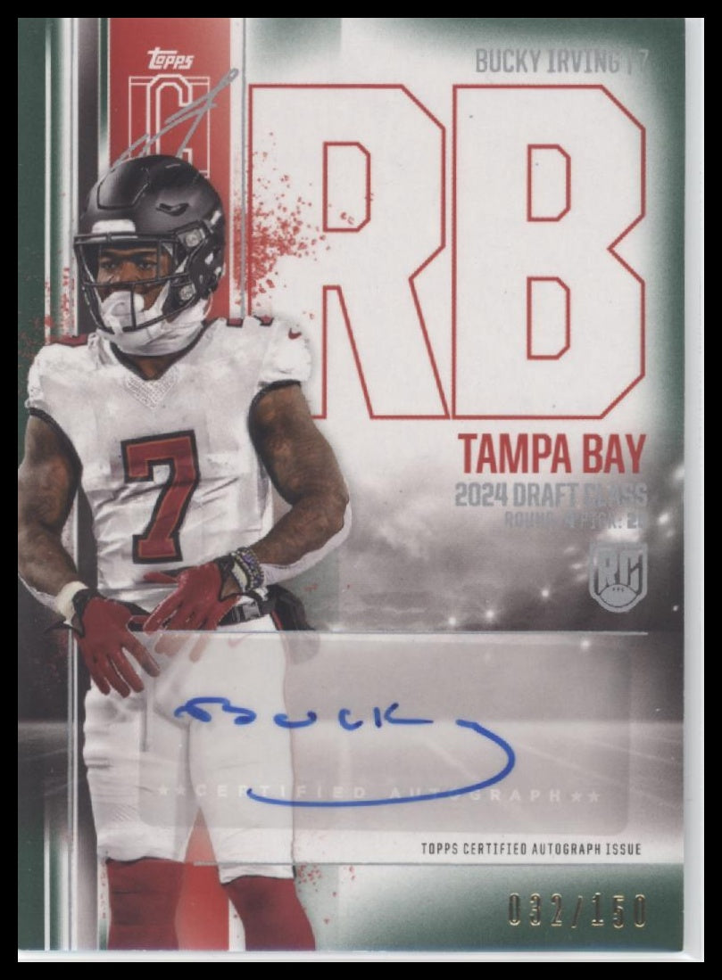 Bucky Irving 2024 Topps Signature Class Auto Variation Green #/150 - Front
