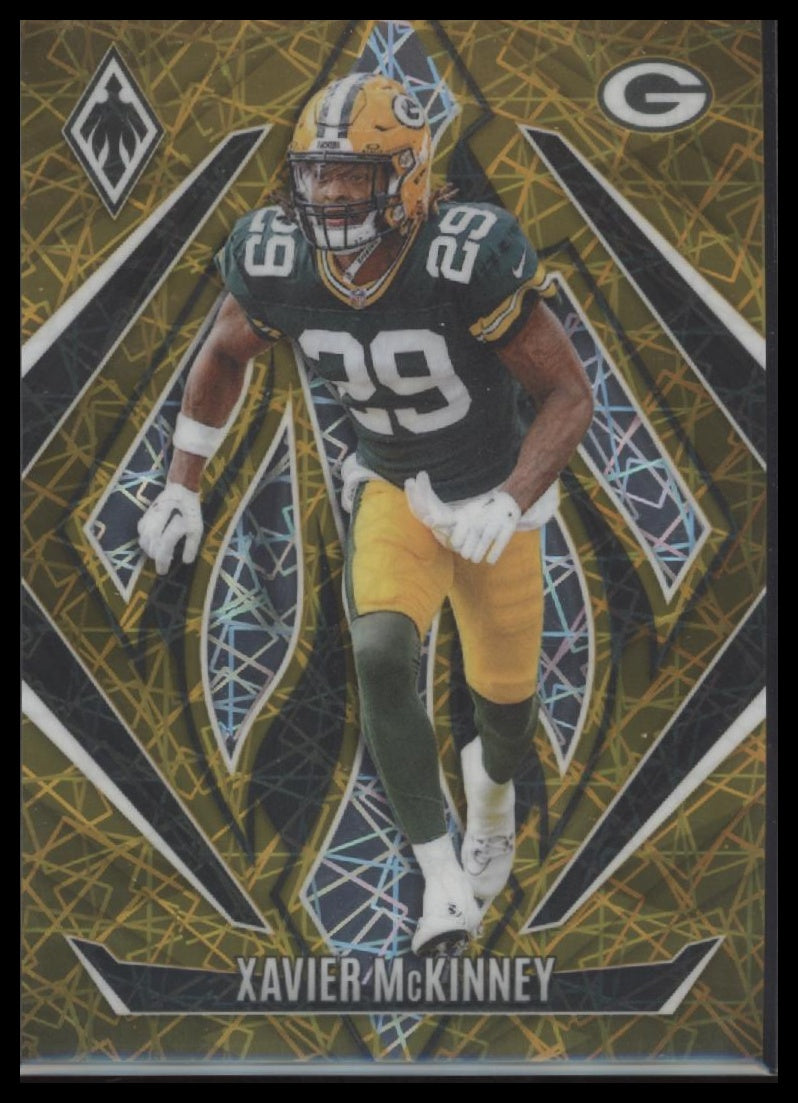 Xavier McKinney 2024 Panini Phoenix #147 Gold Pandora #/10 - Front