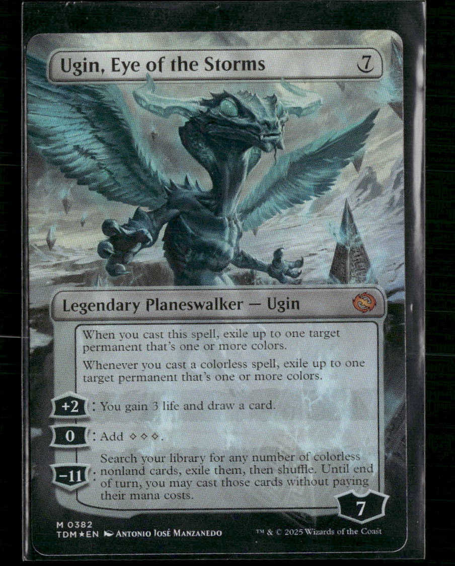 Ugin, Eye of the Storms (Borderless) Tarkir: Dragonstorm #382 Foil - Front