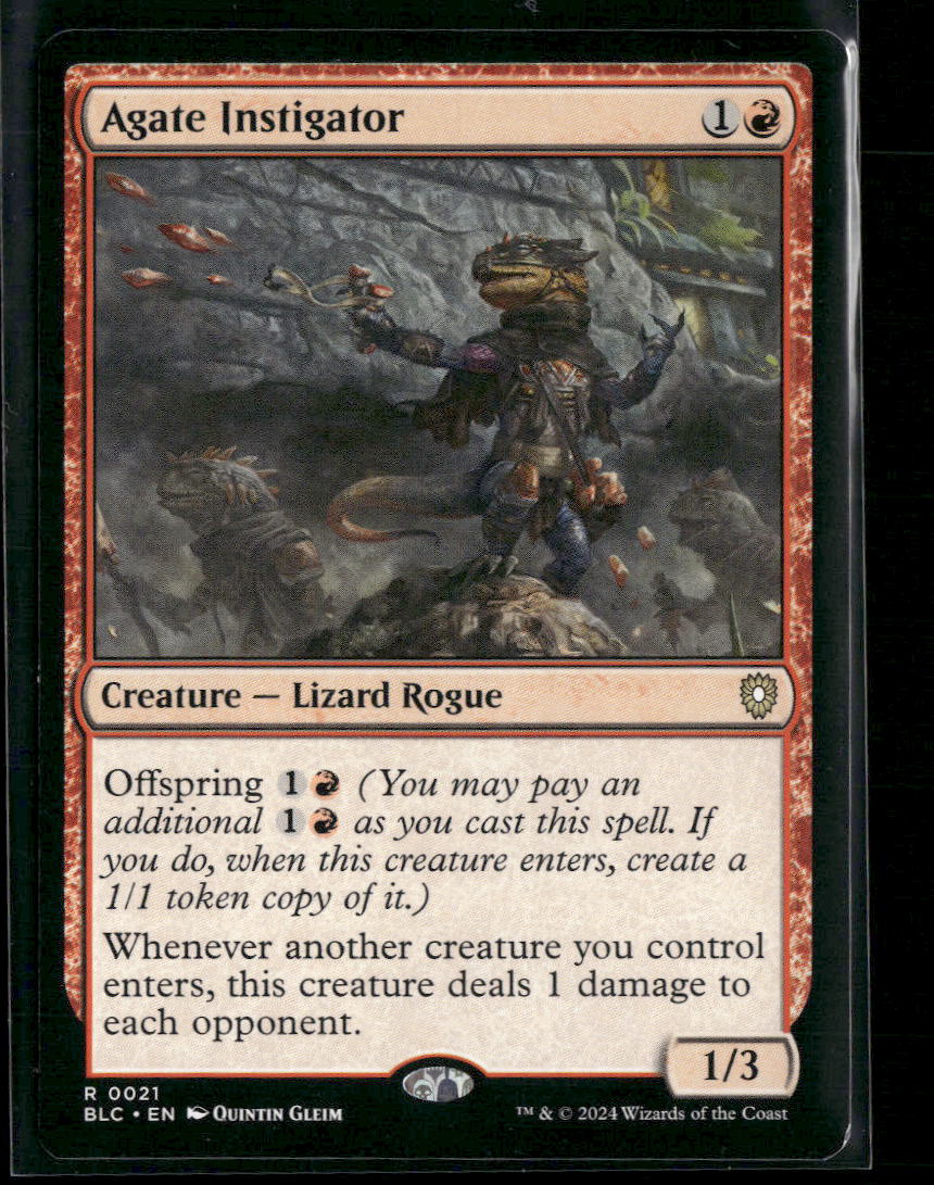 Agate Instigator Commander: Bloomburrow #21 - Front
