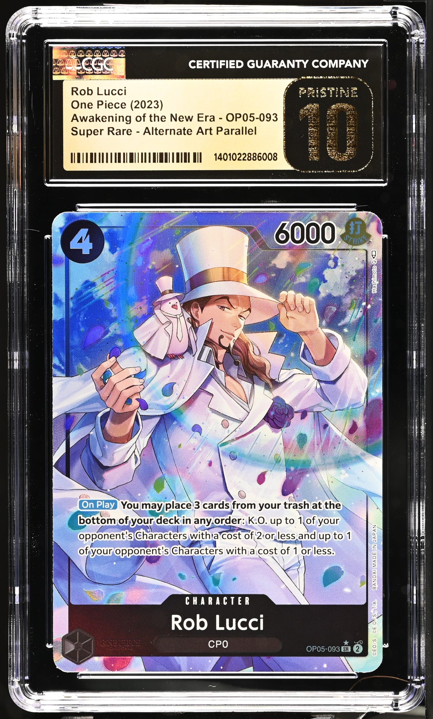Rob Lucci 2023 Awakening of New Era #OP05-093 CGC 10 - Front
