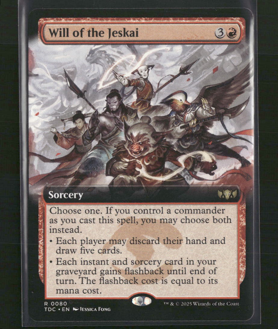 Will of the Jeskai (Extended Art) Commander: Tarkir: Dragonstorm #80 - Front