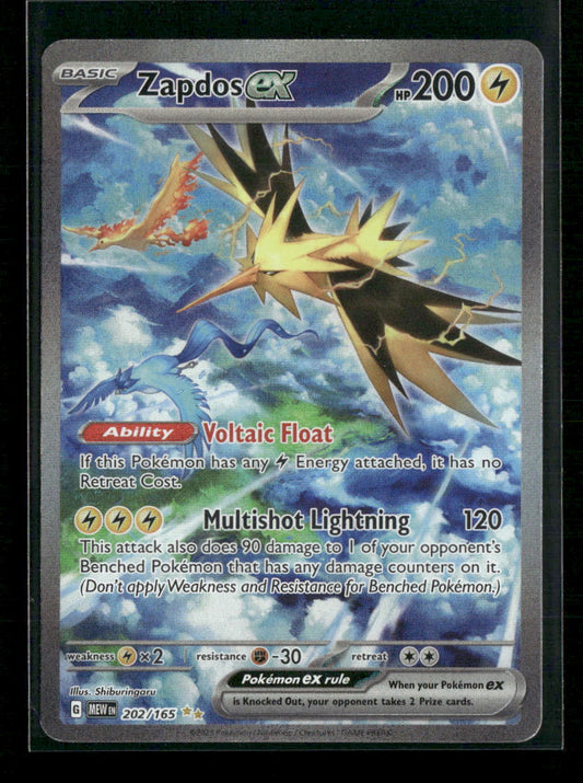 Zapdos ex SV: Scarlet & Violet 151 #202/165 - Front
