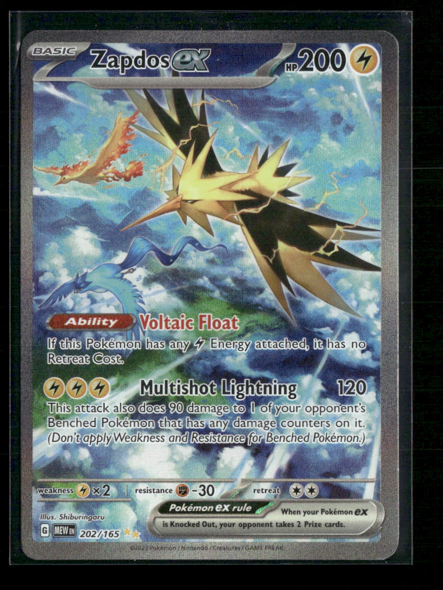 Zapdos ex SV: Scarlet & Violet 151 #202/165 - Front