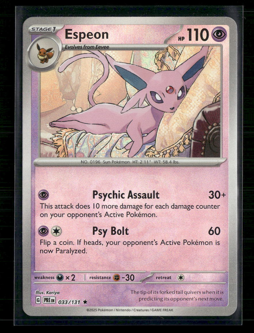Espeon (Master Ball Pattern) SV: Prismatic Evolutions #033/131 - Front