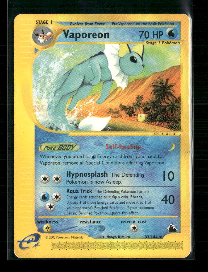 Vaporeon Skyridge #033/144 Reverse Holo - Front