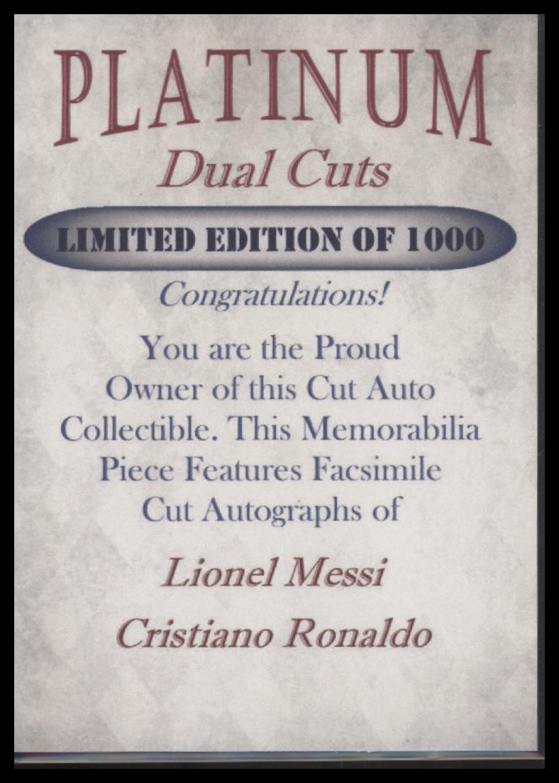Platinum Cuts Lionel Messi & Cristiano Ronaldo - Back