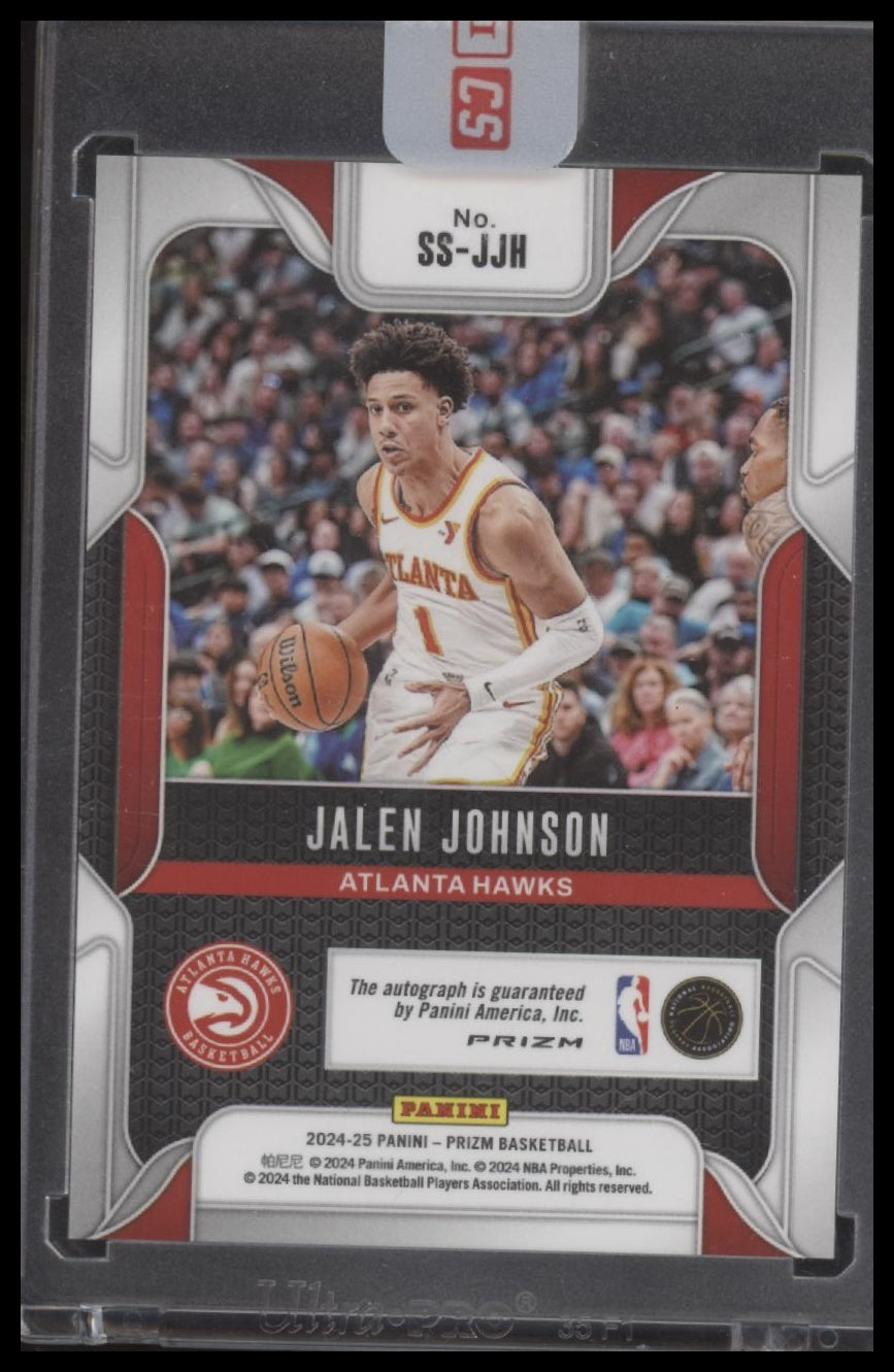 Jalen Johnson 2024-25 Panini Prizm #SS-JJH Sensational Signatures - Back