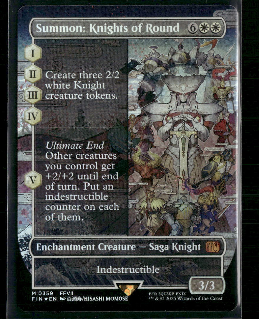Summon: Knights of Round (Borderless) FINAL FANTASY #359 Foil - Front