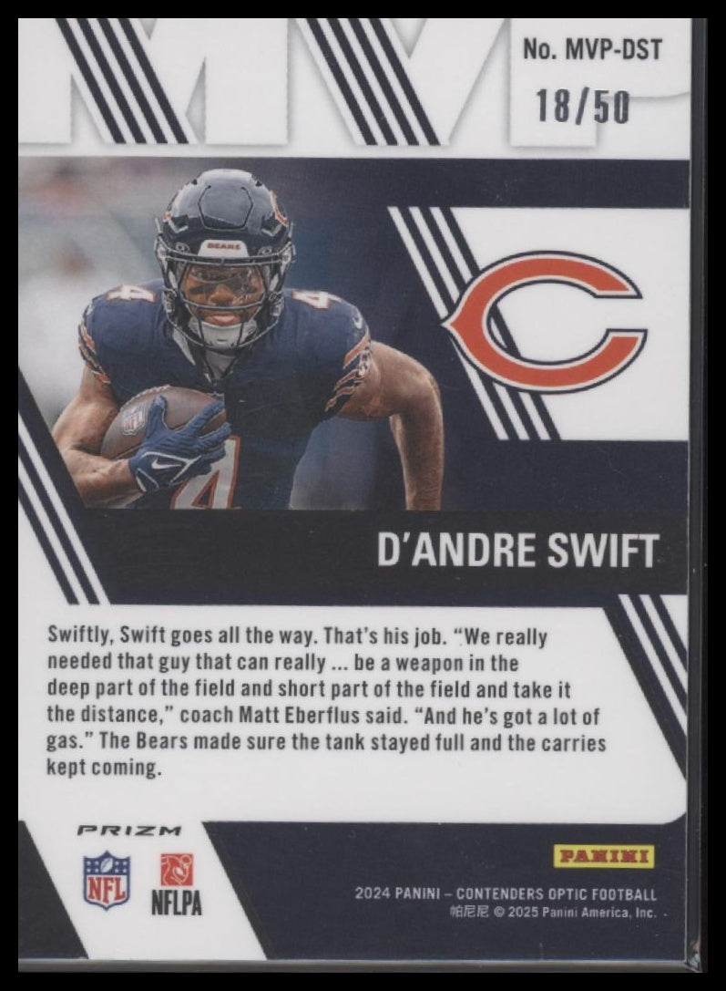 2024 Panini Contenders Optic D'Andre Swift /50 - Back