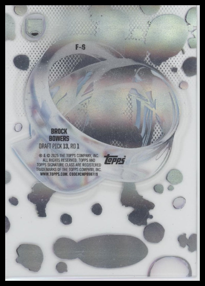 Brock Bowers 2024 Topps Signature Class #F-6 Fluidity - Back