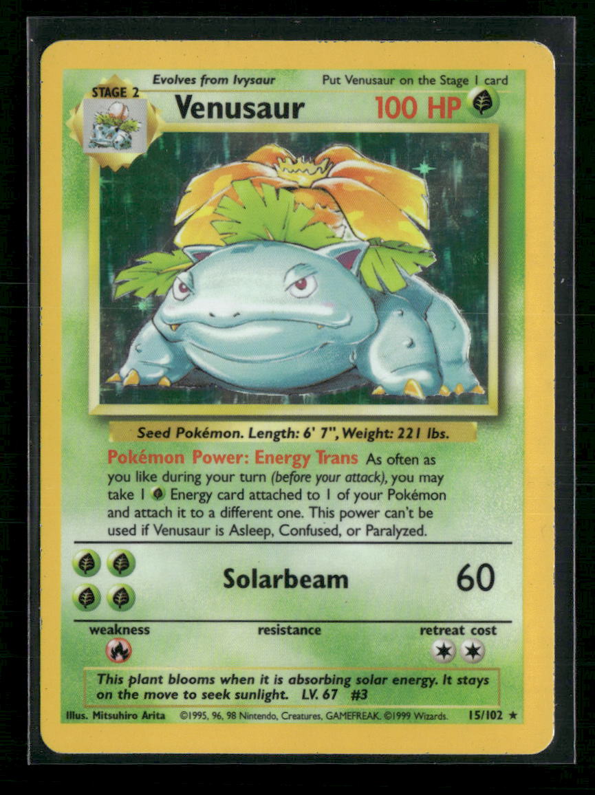 Venusaur Base Set #015/102 - Front
