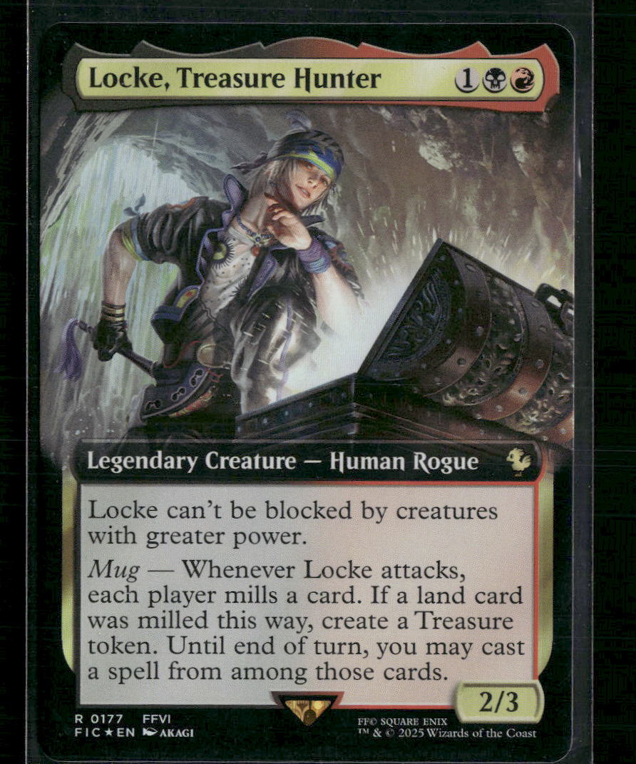 Locke, Treasure Hunter (Extended Art) Commander: FINAL FANTASY #177 Foil - Front
