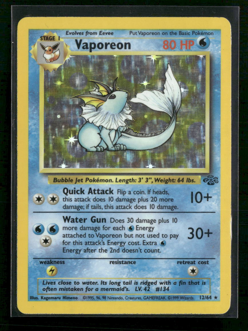 Vaporeon (12) Jungle #12/64 - Front