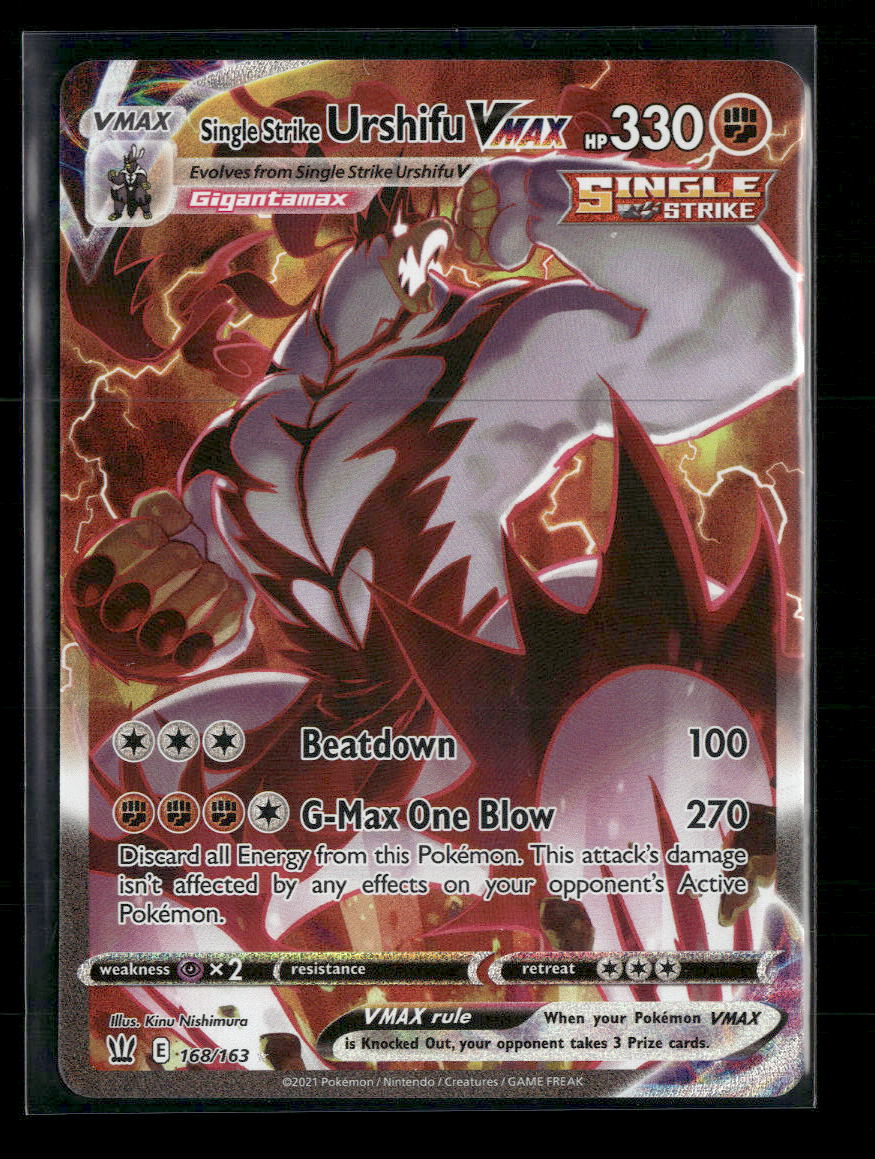 Single Strike Urshifu VMAX (Alternate Art Secret) SWSH05: Battle Styles #168/163 - Front