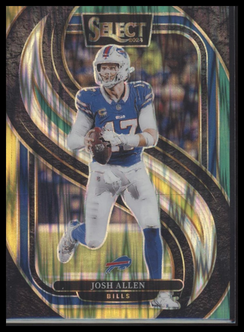 Josh Allen 2024 Panini Select #122 Prizm Shock - Front