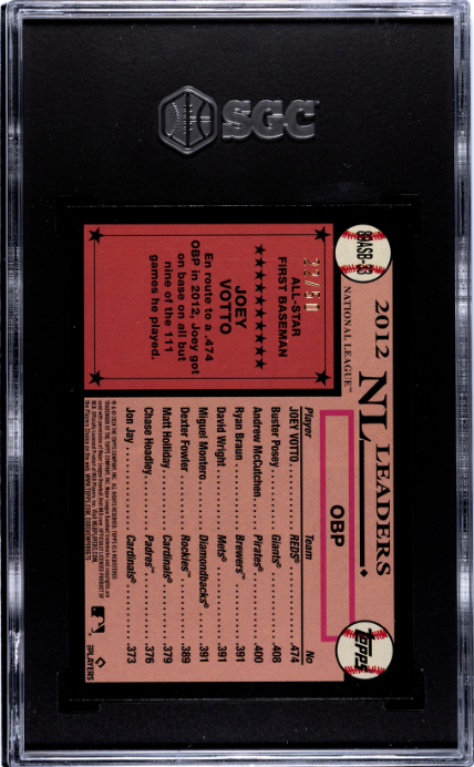 Joey Votto 2024 Topps #89ASB-33 '89 A/S Mega Box Gold Foil SGC 10 - Back